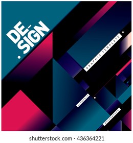 Vector Illustration Modern colorful background material design with diagonal shape. Design template for poster, publication, wallpaper, and web design.