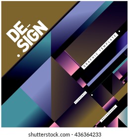 Vector Illustration Modern colorful background material design with diagonal shape. Design template for poster, publication, wallpaper, and web design.
