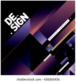 Vector Illustration Modern colorful background material design with diagonal shape. Design template for poster, publication, wallpaper, and web design.