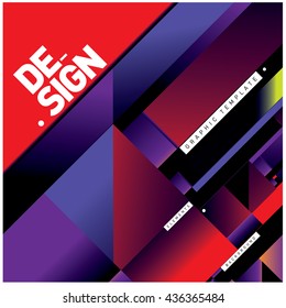 Vector Illustration Modern colorful background material design with diagonal shape. Design template for poster, publication, wallpaper, and web design.