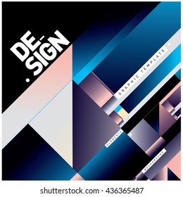 Vector Illustration Modern colorful background material design with diagonal shape. Design template for poster, publication, wallpaper, and web design.