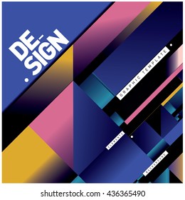 Vector Illustration Modern colorful background material design with diagonal shape. Design template for poster, publication, wallpaper, and web design.
