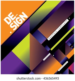 Vector Illustration Modern colorful background material design with diagonal shape. Design template for poster, publication, wallpaper, and web design.