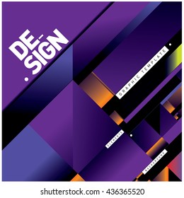 Vector Illustration Modern colorful background material design with diagonal shape. Design template for poster, publication, wallpaper, and web design.