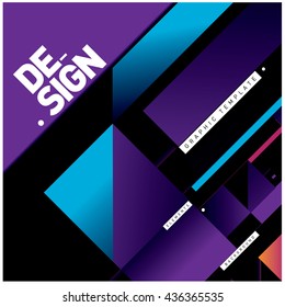 Vector Illustration Modern colorful background material design with diagonal shape. Design template for poster, publication, wallpaper, and web design.