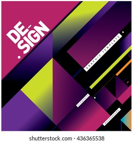 Vector Illustration Modern colorful background material design with diagonal shape. Design template for poster, publication, wallpaper, and web design.