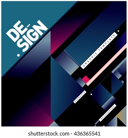 Vector Illustration Modern colorful background material design with diagonal shape. Design template for poster, publication, wallpaper, and web design.