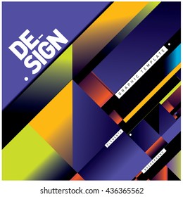 Vector Illustration Modern colorful background material design with diagonal shape. Design template for poster, publication, wallpaper, and web design.