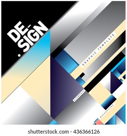 Vector Illustration Modern colorful background material design with diagonal shape. Design template for poster, publication, wallpaper, and web design.