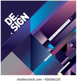 Vector Illustration Modern colorful background material design with diagonal shape. Design template for poster, publication, wallpaper, and web design.