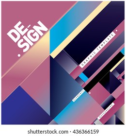 Vector Illustration Modern colorful background material design with diagonal shape. Design template for poster, publication, wallpaper, and web design.