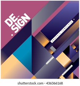 Vector Illustration Modern colorful background material design with diagonal shape. Design template for poster, publication, wallpaper, and web design.