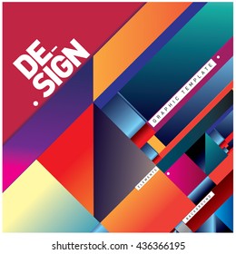 Vector Illustration Modern colorful background material design with diagonal shape. Design template for poster, publication, wallpaper, and web design.