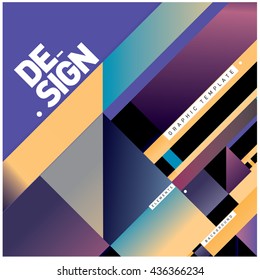 Vector Illustration Modern colorful background material design with diagonal shape. Design template for poster, publication, wallpaper, and web design.