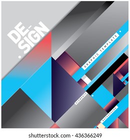 Vector Illustration Modern colorful background material design with diagonal shape. Design template for poster, publication, wallpaper, and web design.
