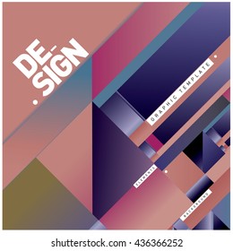 Vector Illustration Modern colorful background material design with diagonal shape. Design template for poster, publication, wallpaper, and web design.