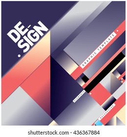 Vector Illustration Modern colorful background material design with diagonal shape. Design template for poster, publication, wallpaper, and web design.
