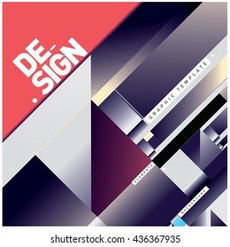 Vector Illustration Modern colorful background material design with diagonal shape. Design template for poster, publication, wallpaper, and web design.