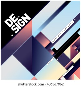 Vector Illustration Modern colorful background material design with diagonal shape. Design template for poster, publication, wallpaper, and web design.