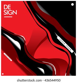 Vector Illustration Modern colorful background material design with sample text for layout