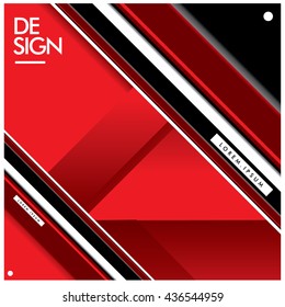 Vector Illustration Modern colorful background material design with sample text for layout