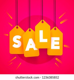 Vector Illustration Modern Colorful Flat Design Sale Labels Tag Set For Black Friday, Offer, Discount, Shops