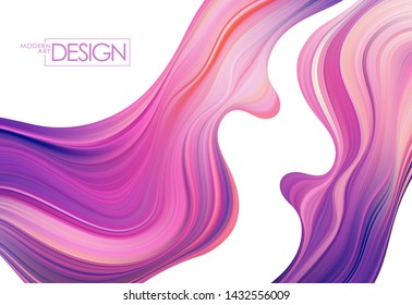 Vector illustration: Modern colorful flow background. Wave Liquid shape. Abstract design.