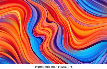 	
Vector illustration: Modern colorful flow background. Wave color Liquid shape. Abstract design.