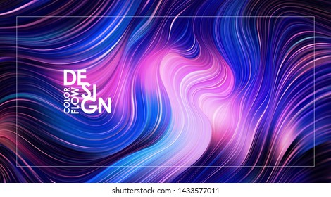 Vector illustration: Modern colorful flow background. Wave color Liquid shape. Trendy design.