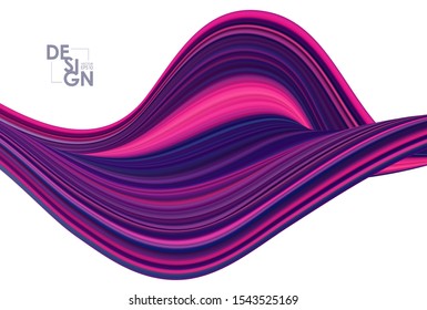 Vector illustration: Modern colorful flow background. Abstract wave liquid shape. 