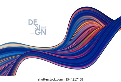 Vector illustration: Modern colorful flow background. Wave liquid shape. Trendy art design