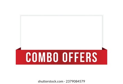 Vector illustration modern combo offers banner, Isolated web element.