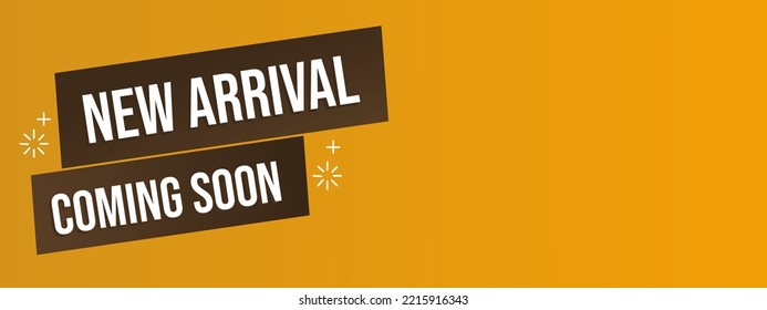 Vector Illustration Modern Coming Soon Banner and new arrival. Flat Web Label Element.