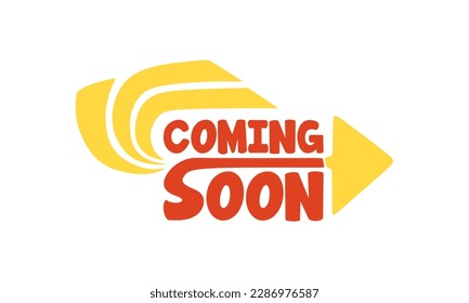 Vector Illustration Modern Coming Soon Banner Icon. Flat Web Label Element.