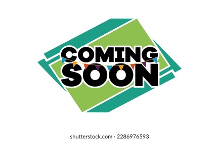 Vector Illustration Modern Coming Soon Banner Icon. Flat Web Label Element.