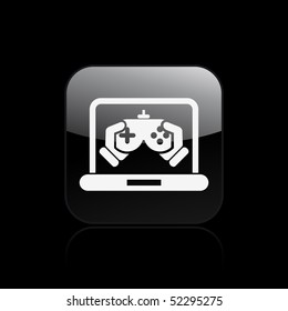 Vector illustration of modern computer desktop icon "game"