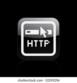 Vector illustration of modern computer desktop icon "http"