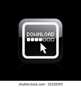 Vector illustration of modern computer desktop icon "download"
