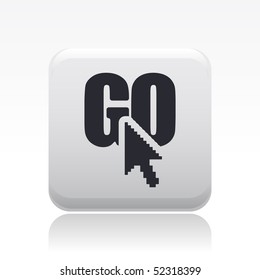 Vector illustration of modern computer desktop icon "click go"