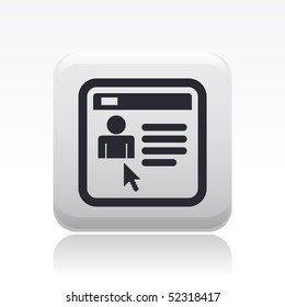 Vector illustration of modern computer desktop icon "personal details"