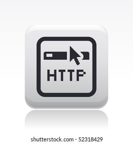 Vector illustration of modern computer desktop icon "http"