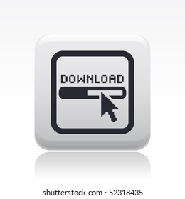 Vector illustration of modern computer desktop icon "download"