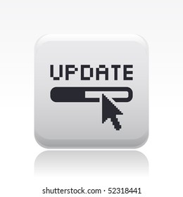 Vector illustration of modern computer desktop icon "update"