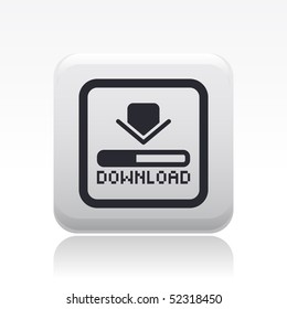 Vector illustration of modern computer desktop icon "download"