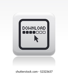 Vector illustration of modern computer desktop icon "download"