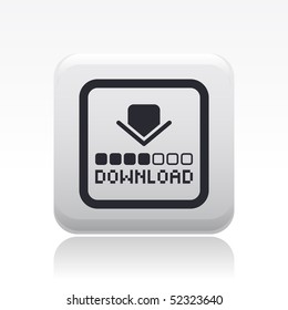 Vector illustration of modern computer desktop icon "download"