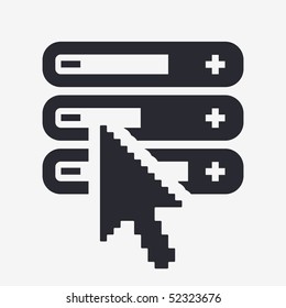 Vector illustration of modern computer desktop icon "levels control"