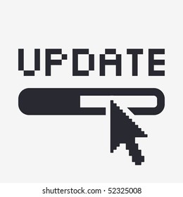 Vector illustration of modern computer desktop icon "update"