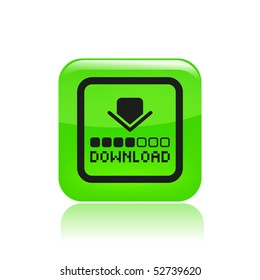 Vector illustration of modern computer desktop icon "download"