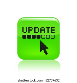 Vector illustration of modern computer desktop icon "update"